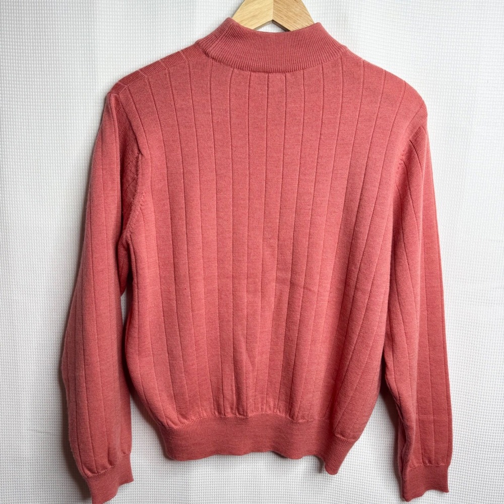 Vintage CharterClub Classics Large Dusty Rose 100% Merino Wool Mock Neck Sweater - Picture 4 of 6